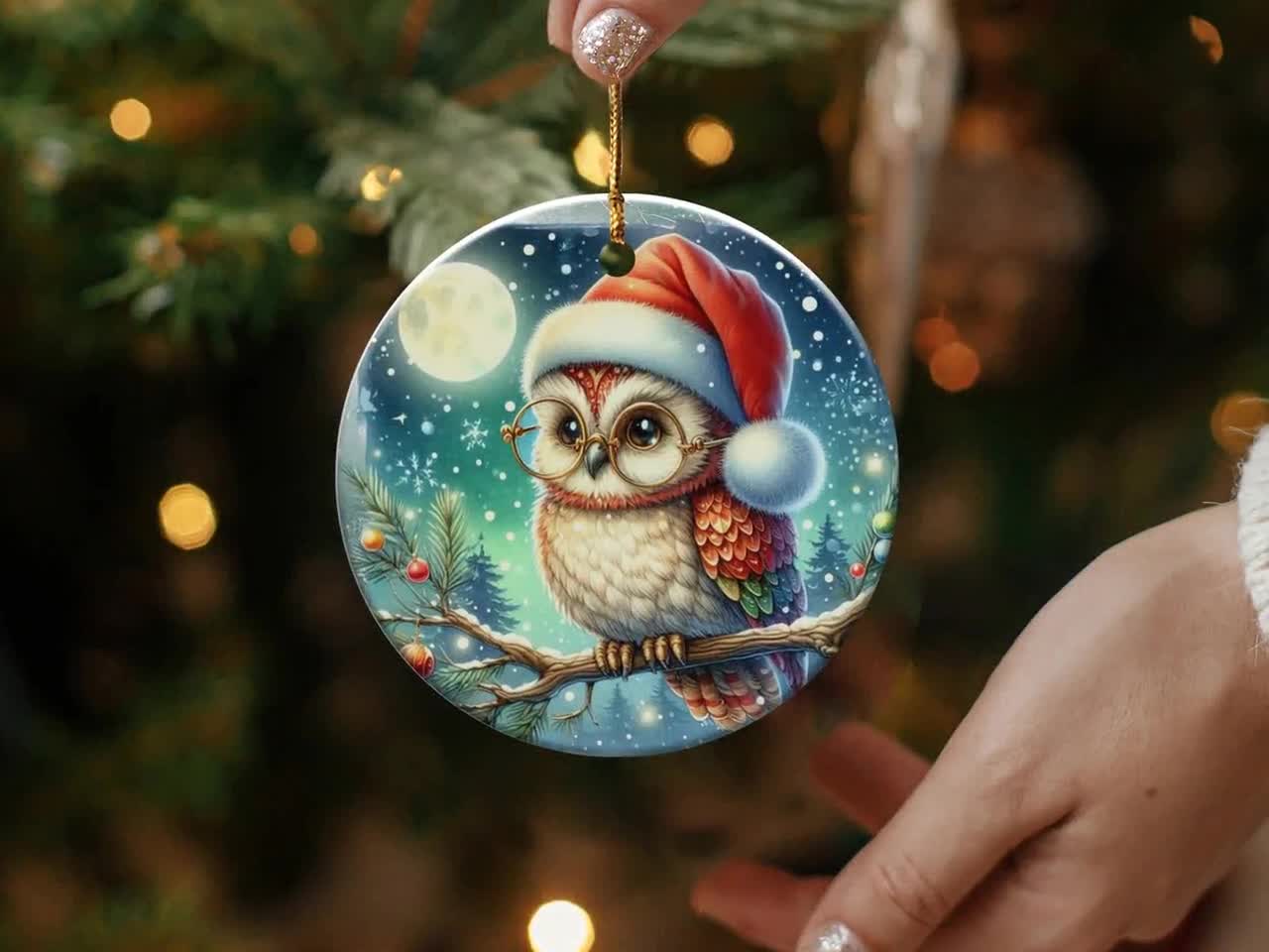 オカベマキコ　クリスマスツリー　ガラス　フクロウモチーフ付き 楽天市場】【SALE／30%OFF】ホワイトフクロウオブジェ [CHRISTMAS 2025